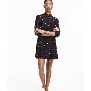 J. Crew Black Polka Dot Dress